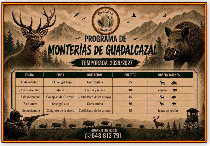 Programa Monterías Guadalcazal